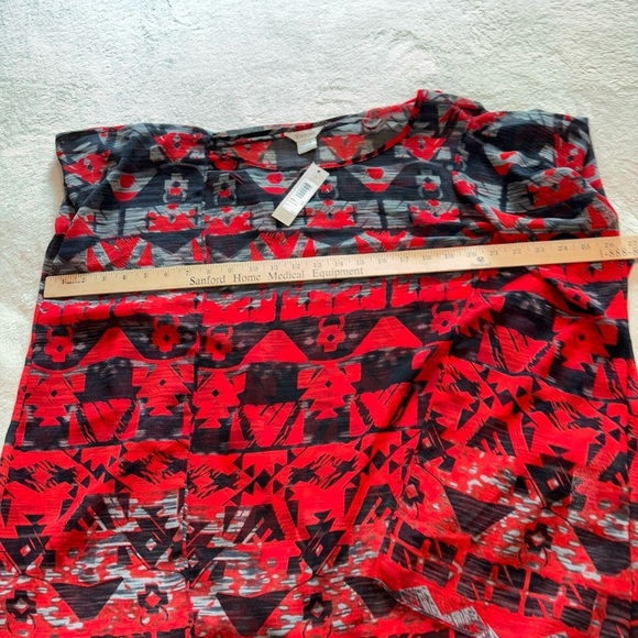 Ariat Boho Western Native Rachel‎ Tunic Poncho Sheer Flowy Top Women's Sz XL - Picture 6 of 7